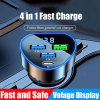 4 in 1 USB C Car Charger with Voltage Display